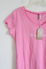 NEW Noracora Pink "Happiness" Tee | S