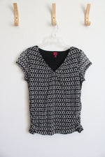 212 Collection Black and White Patterned Top | M