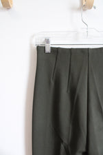 Banana Republic Ponte Olive Green Pleated Trouser Pants | XS