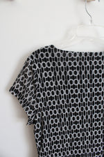 212 Collection Black and White Patterned Top | M