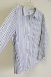 Christopher & Banks Blue & White Striped Button Down Shirt | XL