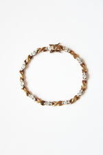 Cubic Zirconia Gold Toned 925 Bracelet