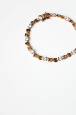 Cubic Zirconia Gold Toned 925 Bracelet
