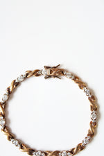 Cubic Zirconia Gold Toned 925 Bracelet
