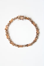 Cubic Zirconia Gold Toned 925 Bracelet