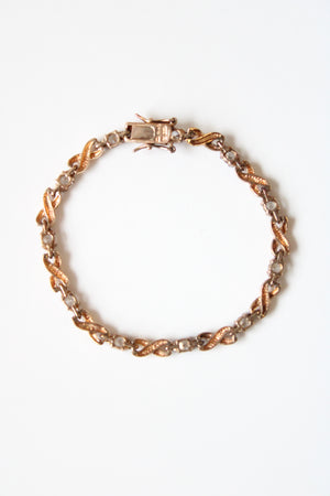 Cubic Zirconia Gold Toned 925 Bracelet
