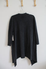 NEW Standard Grace Embroidered Roses Gray Cardigan | S