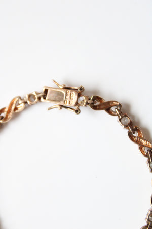 Cubic Zirconia Gold Toned 925 Bracelet