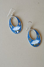 Alpaca Mexico Blue Turquoise Sterling Silver Earrings