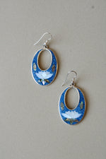 Alpaca Mexico Blue Turquoise Sterling Silver Earrings