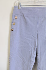 Roz & Ali Blue Striped Capri Pant | 4
