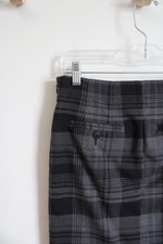 Gap Stretch Gray & Black Plaid Mini Skirts | 0