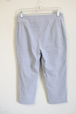 Roz & Ali Blue Striped Capri Pant | 4