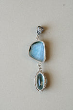 Sterling Silver Blue Larimar Necklace Pendant
