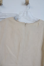 Donna Morgan Pale Yellow Embroidered Linen Top & Pants Set | 8