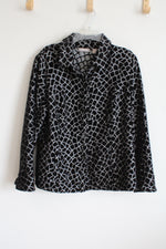 Chico's Black & Silver Giraffe Print Jacket | 2 (L/12)