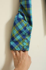Under Armour Blue and Green Plaid Button Down Shirt | M
