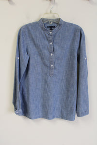 Gap Cotton Long Sleeved Blue Shirt | S
