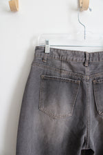 Gray Wash Distressed Barrel Jeans | 8