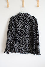 Chico's Black & Silver Giraffe Print Jacket | 2 (L/12)