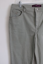 Gloria Vanderbilt Sage Green Amanda Denim Jeans | 14 Petite
