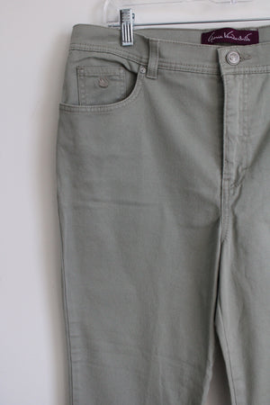 Gloria Vanderbilt Sage Green Amanda Denim Jeans | 14 Petite