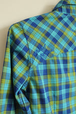 Under Armour Blue and Green Plaid Button Down Shirt | M