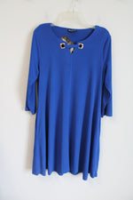 NEW Nina Leonard Cobalt Blue Dress | L