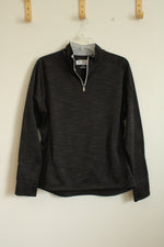 Majestic Authentic Collection Dark Gray Therma Base Quarter Zip Pullover | M