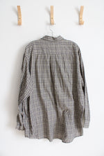 David Taylor Green Gray & Plaid Button Down Shirt | 2XL