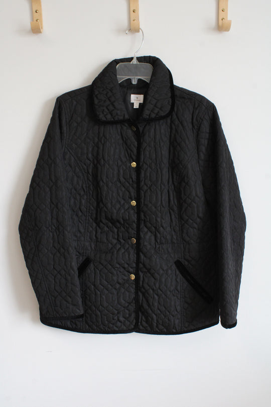 Dress Barn Black Quilted Jacket | L