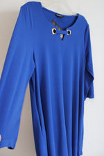 NEW Nina Leonard Cobalt Blue Dress | L