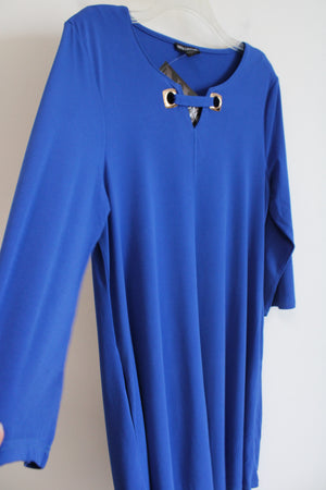 NEW Nina Leonard Cobalt Blue Dress | L
