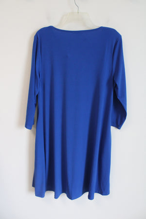 NEW Nina Leonard Cobalt Blue Dress | L
