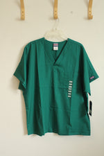 NEW Cherokee Green Workwear Unisex Front Pocket Scrub Top | L