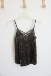 American Eagle Green Velvet Tank | XS