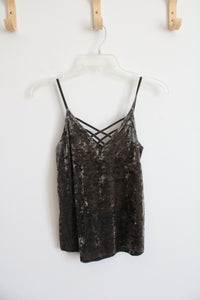 American Eagle Green Velvet Tank | XS