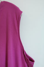NEW J. Jill Dragon Fruit Pink V-neck Sleeveless Top | 3X