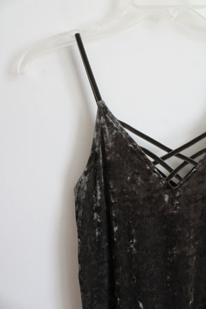 American Eagle Green Velvet Tank | XS