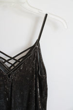American Eagle Green Velvet Tank | XS