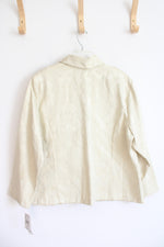 NEW Apparenza Vintage Ivory Floral Patterned Jacket | XL Petite