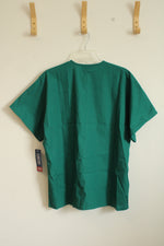 NEW Cherokee Green Workwear Unisex Front Pocket Scrub Top | M