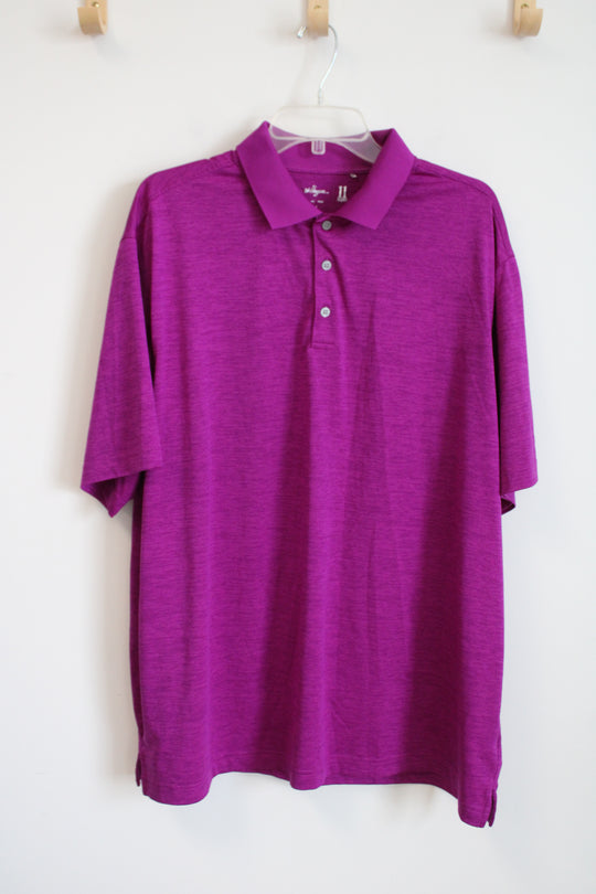 Walter Hagen 11 Majors Purple Pink Polo Shirt | XXL