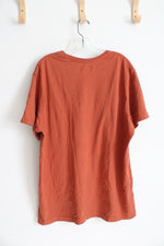 Eddie Bauer Orange Fox Shirt | XL