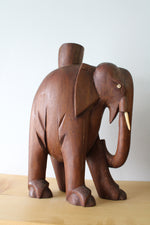 Vintage Mahogany Wood Handmade Elephant Table Legs | Set Of 3