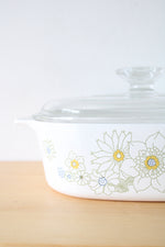 Corningware Floral White Ceramic 8X8 Casserole Dish