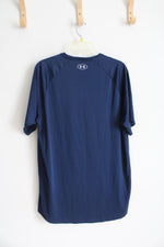 Under Armour Blue Striped Logo Shirt | XL