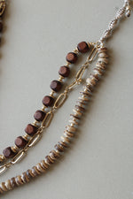 Boho Style Wooden Beaded Layered Necklace