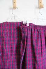 Vintage Leslie Fay Fuchsia Shimmer Tweed Jacket & Skirt Set | 16