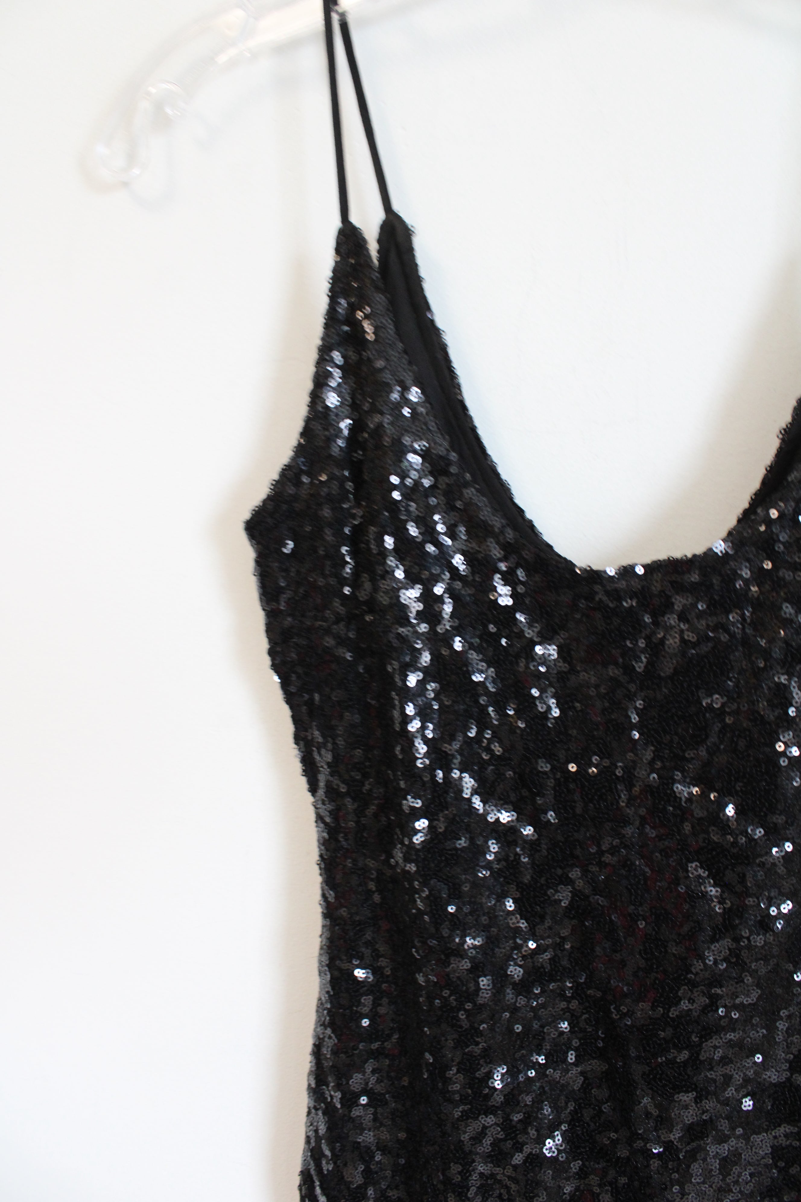 Mind Code Black Sequined Mini Dress